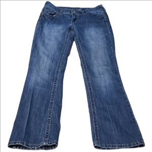 ♡Maurices Dark Blue Boot Cut Jeans Bootleg Size 5/6 Short